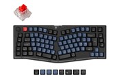 Tastatur - Keychron V10 - keyboard - QMK custom alice layout fully assembled knob mechanical - 75% - QWERTY - Nordic - frosted black Input Device - Tastatur - Nordisk - Blå - V10-C3-BO