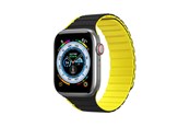 Smartwatch - Tilbehør - Dux Ducis Apple Watch SE 9 8 7 6 5 4 3 2 1 (41 40 38 mm) Strap (LD Version) - Black & Yellow - 6934913027844