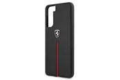 Mobil - Covers & Cases - Ferrari Off Track Leather Nylon Stripe Case for Samsung Galaxy S21+ - Black - 3700740496169