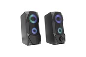 Højttalere - PC - White Shark FLOW Loudspeaker - 2.0 Kanal - Sort - FLOW