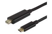 Skærmkabel - Deltaco - DisplayPort cable - USB-C to Mini DisplayPort - 1 m - USBC-DP100M