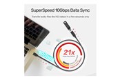 USB kabel - Unitek C14086BK - USB-C extension cable - USB-C to USB-C - 50 cm - C14086BK