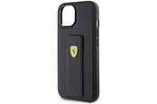 Mobil - Covers & Cases - Ferrari Grip Stand Metal Logo Case for iPhone 15 - Black - 3666339201838