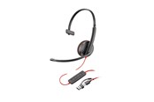 Hovedtelefoner/headset - HP Poly Blackwire 3220 Stereo USB-C Headset +USB-C/A Adapter (8X228AA) - 8X228AA