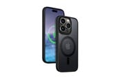 Mobil - Covers & Cases - CRONG Hybrid Frost MAG Cover - iPhone 15 Pro Max MagSafe Case (Black) - CRG-HFM-IP1567P-BLK