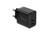 Mobil - Adaptere & Opladere - CRONG Ultra Compact GaN - 2x USB-C 35W PD 3.0 Wall Charger with PPS (Black) - CRG-GNCC35-BLK