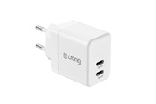 Mobil - Adaptere & Opladere - CRONG Ultra Compact GaN - Wall Charger 2x USB-C 35W PD 3.0 with PPS (White) - CRG-GNCC35-WHI