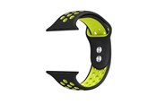 Smartwatch - Tilbehør - CRONG Duo Sport - Apple Watch Band 38/40/41/42 mm (Black/Lime) - CRG-40DSB-YLW