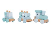 Babylegetøj - Small Foot - Wooden Train Blue - 12695