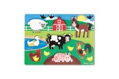 Puslespil - Melissa & Doug Wooden Peg Puzzle Farm Animals - 6075163
