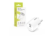 Mobil - Adaptere & Opladere - Mobile Origin 30W Charger Plug PW33 - 2x USB-C - white - MO-PW33-WHT