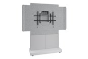 Vægbeslag, AV-Beslag & AV-Møbler - Middle Atlantic Forum stand - for LCD display / video conferencing system - light finish - designer white silver grey white - TAA Compliant - Max 68 kg - recommended for 75" - FM-DS-4875FS-CD8W