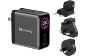 Bærbar Oplader - Sandberg Travel Charger PD100W Display - 441-71