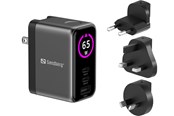 Bærbar Oplader - Sandberg Travel Charger PD65W Display - 441-70
