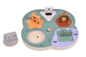 Puslespil - Small Foot - Wooden 3D Animal Sounds Puzzle Safari Wood - 12756
