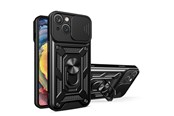 Mobil - Covers & Cases - Hurtel Hybrid Armor Camshield Case for Realme 10 Pro Armored Case with Camera Cover Black - 9145576272930