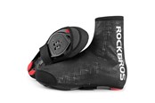 Cykeltilbehør - Rockbros LF1081 Windproof Waterproof Shoe Covers 42-46 cm - Black - Rockbros-LF1081-L