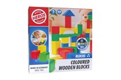 Konstruktionslegetøj - Heros Blocks Coloured wooden blocks 50pcs compact - HE0002
