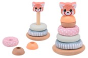 Trælegetøj - Jouéco The Wildies Family stacking tower with soft rings - 263-80146
