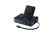 Mobil - Adaptere & Opladere - Baseus Nomos NH21 Qi2 160W 4-in-1 Wireless Charging Station with Retractable Cable - Black - E0121700