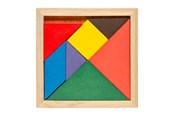 Puslespil - Duckiez Wooden Tangram Puzzle 7 pcs. Wood - 8709
