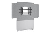 Vægbeslag, AV-Beslag & AV-Møbler - Middle Atlantic Forum stand - for LCD display / video conferencing system - 48" 2 bay light finish - designer white silver grey white - TAA Compliant - Max 68 kg - recommended for 75" - FM-DS-4875FW-CD8W