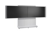 Vægbeslag, AV-Beslag & AV-Møbler - Middle Atlantic Forum stand - for 2 LCD displays / video conference system - 66" 3 bay light finish - designer white silver grey white - TAA Compliant - Max 136 kg - recommended for 55" - FM-DS-6675FS-GD8W
