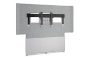Vægbeslag, AV-Beslag & AV-Møbler - Middle Atlantic Forum stand - for LCD display / video conferencing system - 66" 3 bay light finish - designer white semi-gloss white silver grey - TAA Compliant - Max 68 kg - recommended for 70" / 75" - FM-DS-6675FW-DD8W