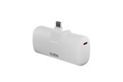 Powerbank - SBS EcoPower 5000 mAh 10W Powerbank with Built-in USB-C Port - White - 5000 mAh - TEBB5000PLUGWGRS