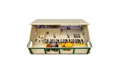 Trælegetøj - Kids Globe Cubicle House Wood With Milking Unit 1:32 - 610495