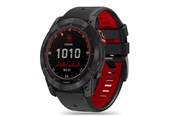 Smartwatch - Tilbehør - Tech-Protect IconBand Pro Strap for Garmin Fenix 3 / 5X / 3HR / 5X Plus / 6X / 6X Pro / 7X - Black & Red - 9319456605082