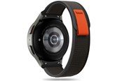 Smartwatch - Tilbehør - Tech-Protect Nylon Strap for Samsung Galaxy Watch 4 / 5 / 5 Pro / 6 / 7 / FE - Black & Orange - 9319456607512