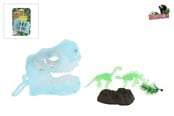 Legetøj - Trend Toys 3D Dinosaur 11cm glow in the dark with keychain with 2 dino's 2 asst. 8cm. - 201068