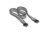 Strømkabel (intern) - Corsair Elite Premium Individually Sleeved PCIe 12V-2x6 to PCIe 12V-2x6 600W (Universal) - Sort / Hvid - CP-8920433