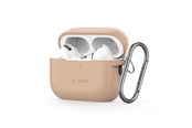 Mobil - Covers & Cases - Tech-Protect Silicone Hook Case for Apple AirPods Pro 1/2 - Beige - 5906302313280