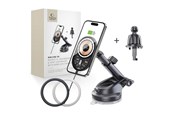 Mobil - Adaptere & Opladere - Tech-Protect Car Mount with 15W MM15W-V6 Charger with MagSafe for Dashboard and Air Vent - Black - 5906302313372