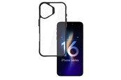 Mobil - Covers & Cases - 3mk Satin Armor Case+ for iPhone 16 Plus - Transparent with Black Frame - 5903108586542