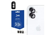 Mobil - Beskyttelsesglas - 3mk Lens Protection Camera Cover with Pink Frame for iPhone 16 / 16 Plus - 5903108588539