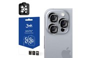 Mobil - Beskyttelsesglas - 3mk Lens Protection Pro Camera Cover with Titanium Frame for iPhone 16 Pro / 16 Pro Max - 5903108588591