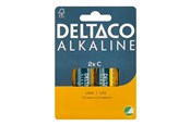 Batteri - Deltaco battery - 2 x LR14 / C type - Alkaline - LR14-2B