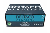 Batteri - Deltaco AA alkaline (100-Pack) - LR6-100B