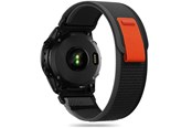 Smartwatch - Tilbehør - Tech-Protect Nylon Strap for Garmin Fenix 5 / 6 / 6 Pro / 7 - Black & Orange - 9319456606751