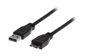 USB kabel - Deltaco USB3-020S - USB cable - Micro-USB Type B to USB Type A - 2 m - USB3-020S