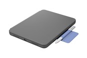Tastatur - Logitech Rugged Folio - keyboard and folio case - QWERTZ - Swiss - graphite Input Device - Tastatur & Folio sæt - Schweizisk - Grå - 920-011202