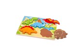 Babylegetøj - Bigjigs Wooden Dinosaur Puzzle - 5 pcs. - BJ332