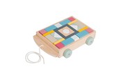 Babylegetøj - Bigjigs Wooden Block Wagon - 29 pcs. - 35003