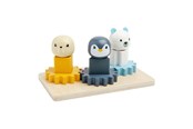 Babylegetøj - Bigjigs Wooden Gears Puzzle North Pole - 10 pcs. - 36003