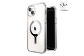 Mobil - Covers & Cases - Speck Presidio Perfect-Clear ClickLock & Magsafe - iPhone 15 Plus / iPhone 14 Plus Case - Clear / Chrome Finish / Serene Silver - 150457-3199