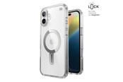 Mobil - Covers & Cases - Speck Presidio Perfect-Clear ClickLock & MagSafe - iPhone 16 Plus Case - Clear / Chrome Finish / Serene Silver - 150715-3199