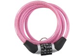 Cykeltilbehør - Dunlop - Bicycle Lock with Combination - Pink - 8711252029221PINK